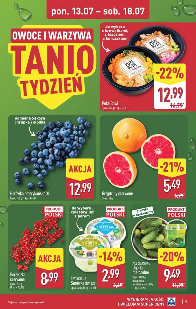 Aldi - Pełna oferta od poniedziałku 13.07 do soboty 18.07 9 puslapis