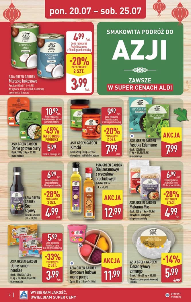 Aldi - Smakowita podróż do Azji od poniedziałku 20.07 do soboty 25.07 2 puslapis