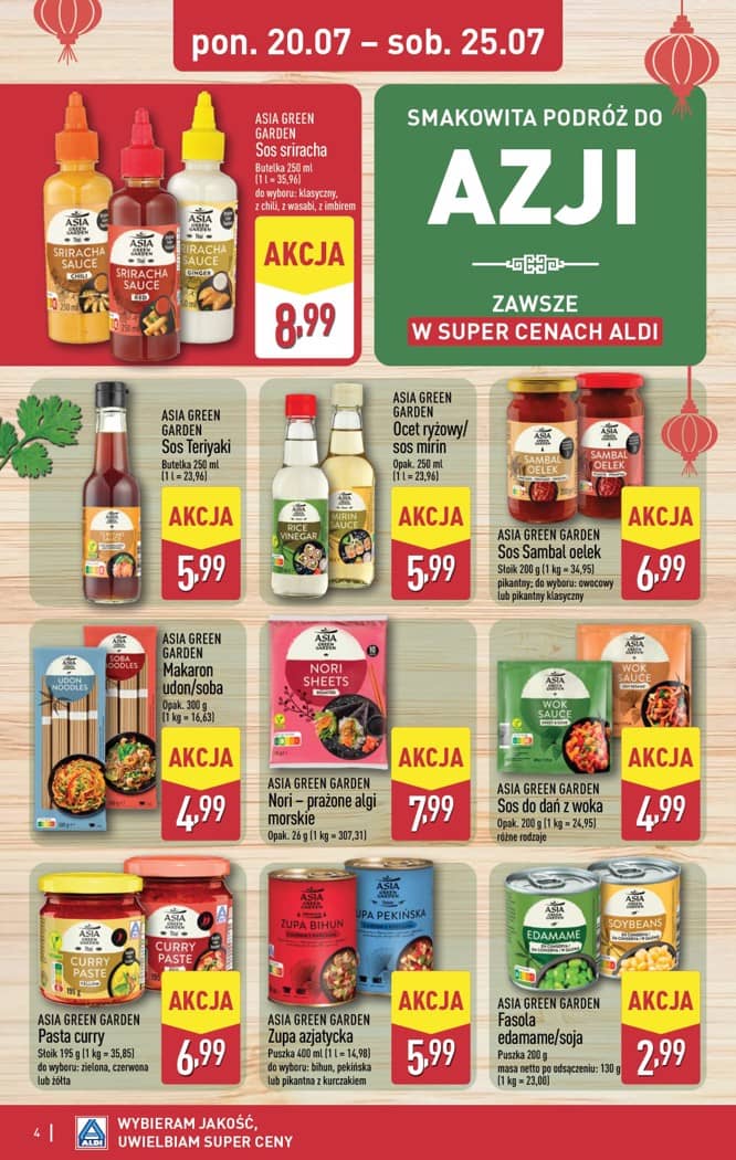Aldi - Smakowita podróż do Azji od poniedziałku 20.07 do soboty 25.07 4 puslapis