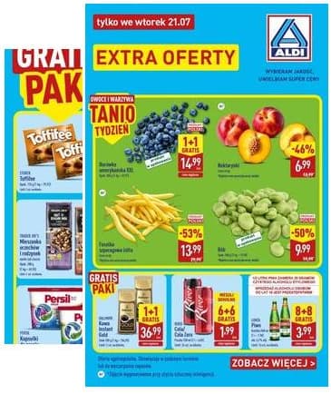 Aldi - Extra oferta tylko we wtorek 21.07 2026-07-21 – 2026-07-21