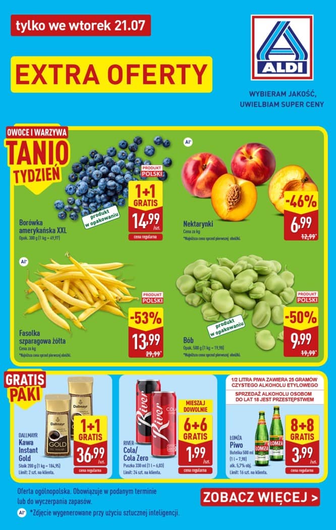 Aldi - Extra oferta tylko we wtorek 21.07 1 puslapis