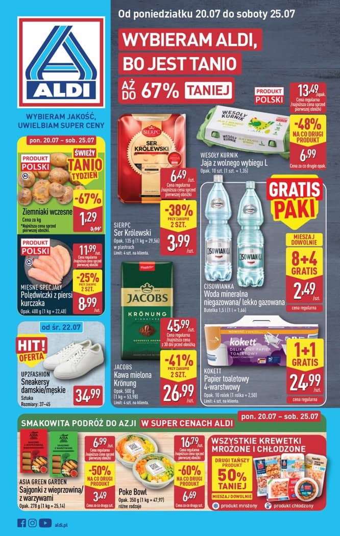 Aldi - Pełna oferta od poniedziałku 20.07 do soboty 25.07 1 puslapis