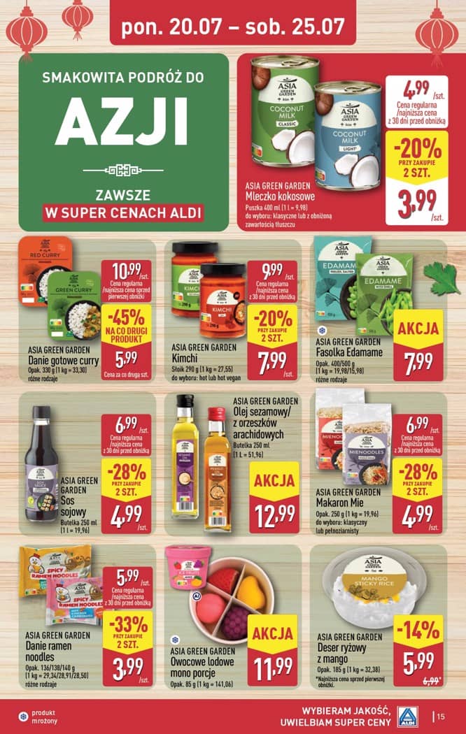 Aldi - Pełna oferta od poniedziałku 20.07 do soboty 25.07 15 puslapis