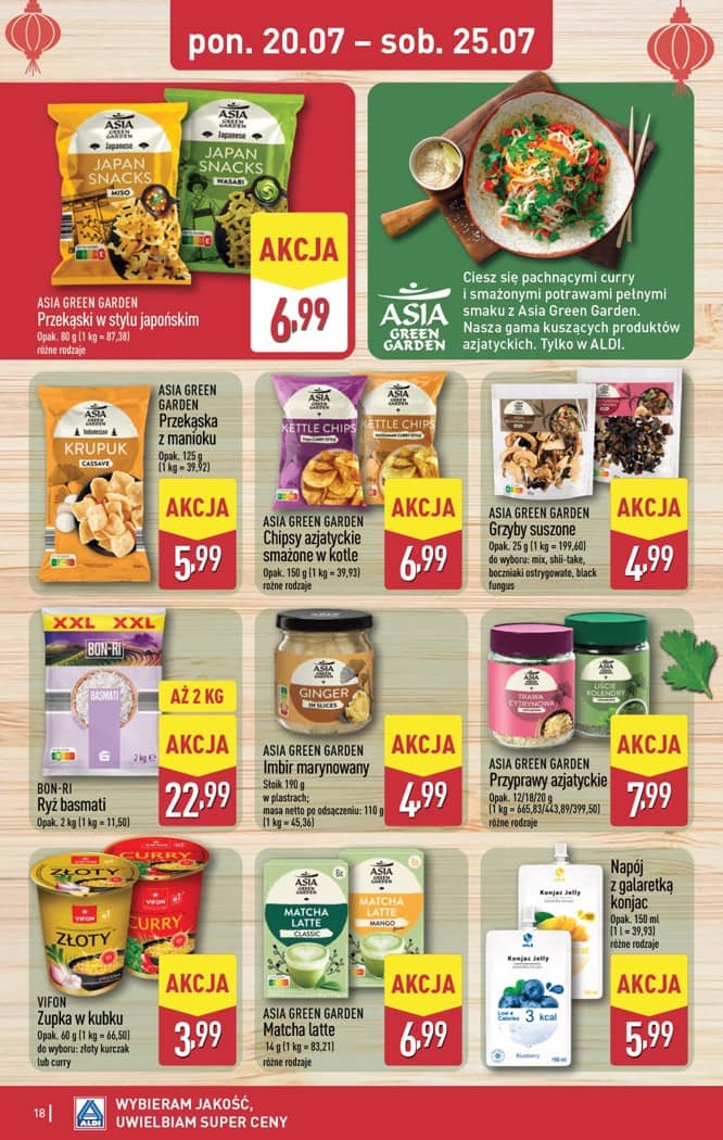 Aldi - Pełna oferta od poniedziałku 20.07 do soboty 25.07 18 puslapis