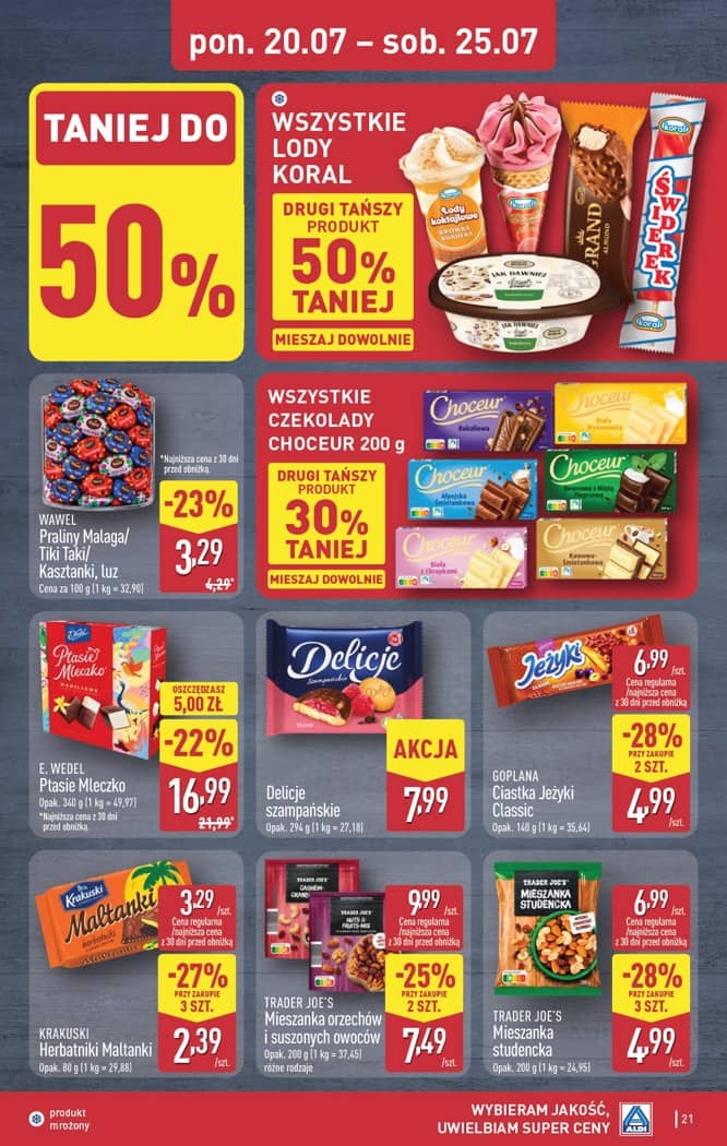 Aldi - Pełna oferta od poniedziałku 20.07 do soboty 25.07 21 puslapis