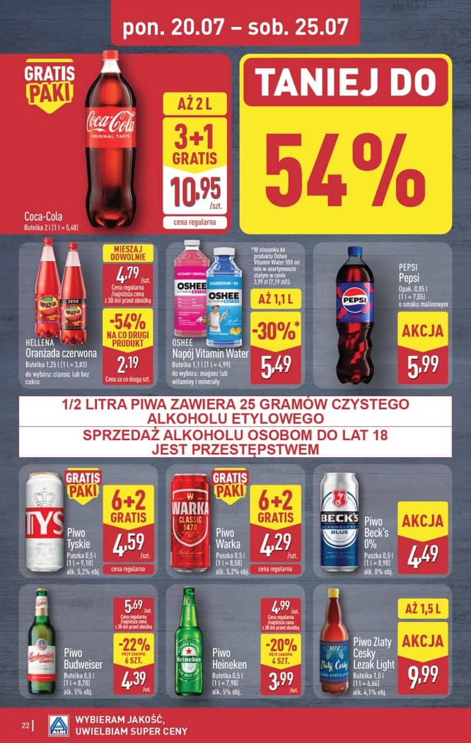 Aldi - Pełna oferta od poniedziałku 20.07 do soboty 25.07 22 puslapis