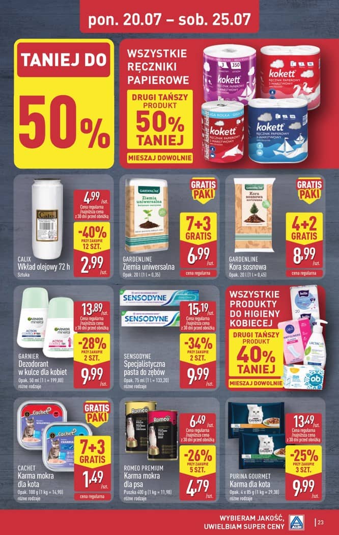 Aldi - Pełna oferta od poniedziałku 20.07 do soboty 25.07 23 puslapis