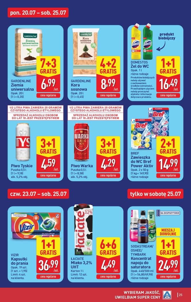 Aldi - Pełna oferta od poniedziałku 20.07 do soboty 25.07 25 puslapis