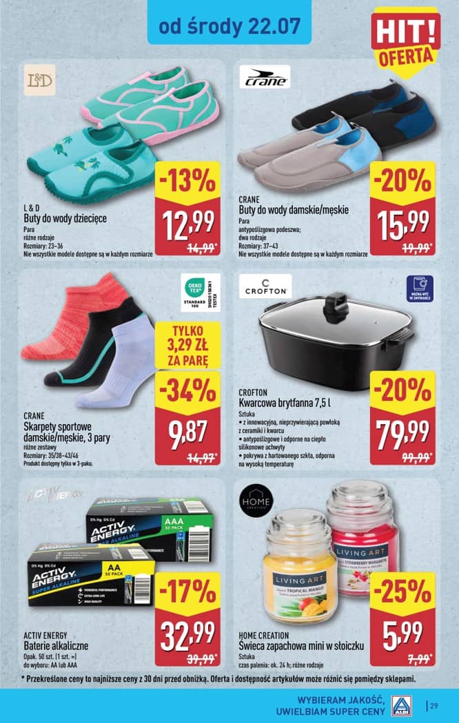 Aldi - Pełna oferta od poniedziałku 20.07 do soboty 25.07 29 puslapis