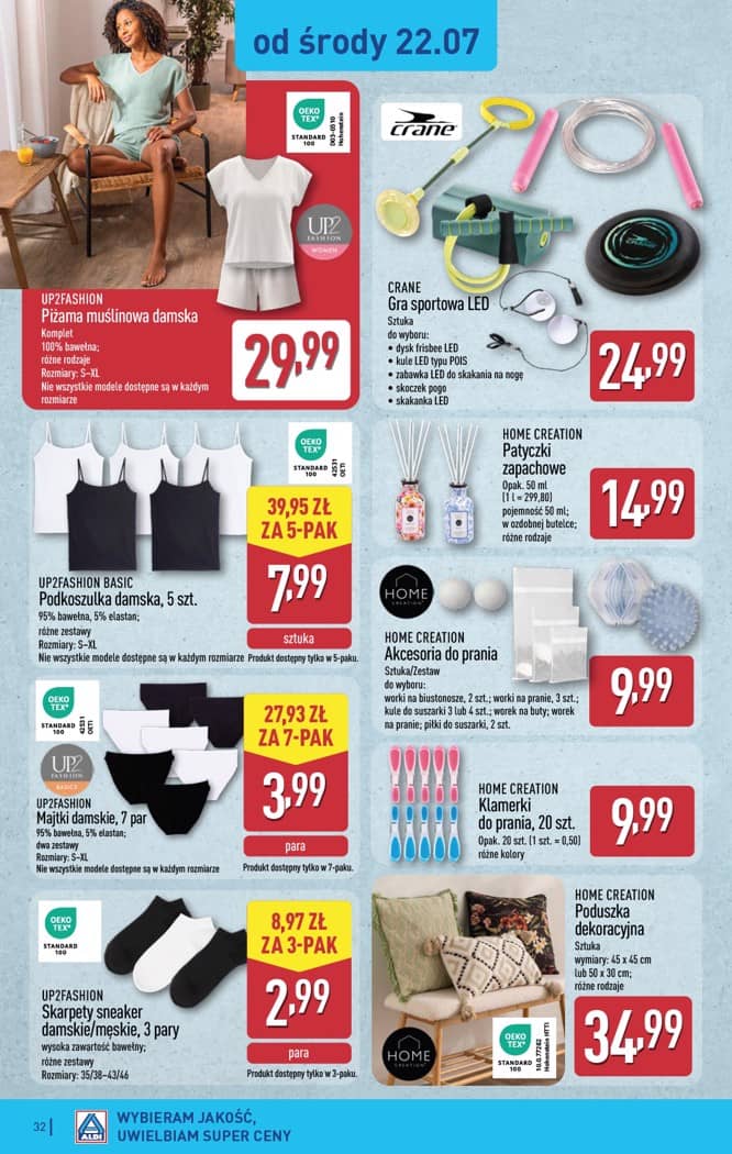 Aldi - Pełna oferta od poniedziałku 20.07 do soboty 25.07 32 puslapis