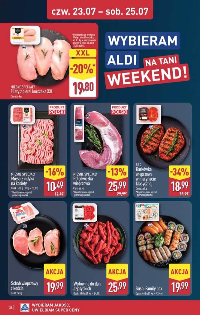 Aldi - Pełna oferta od poniedziałku 20.07 do soboty 25.07 38 puslapis