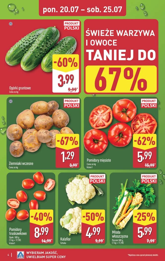 Aldi - Pełna oferta od poniedziałku 20.07 do soboty 25.07 4 puslapis