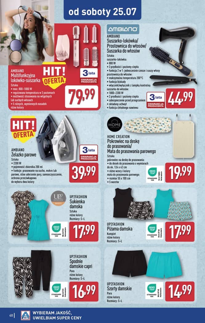 Aldi - Pełna oferta od poniedziałku 20.07 do soboty 25.07 40 puslapis