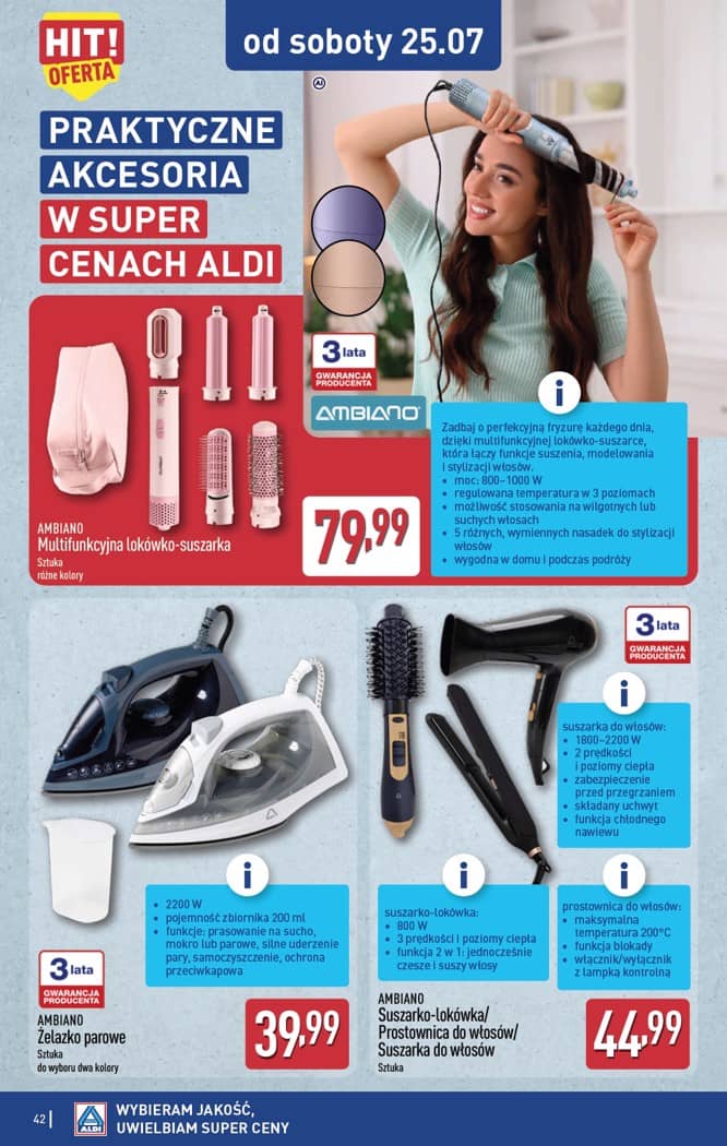 Aldi - Pełna oferta od poniedziałku 20.07 do soboty 25.07 42 puslapis