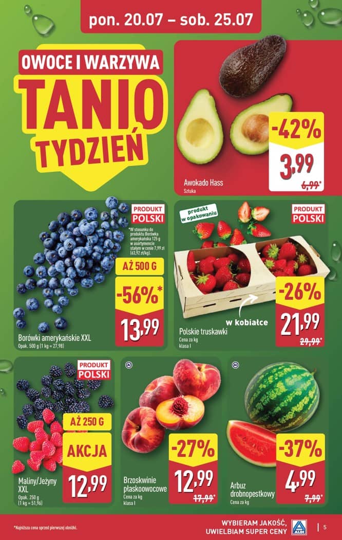 Aldi - Pełna oferta od poniedziałku 20.07 do soboty 25.07 5 puslapis