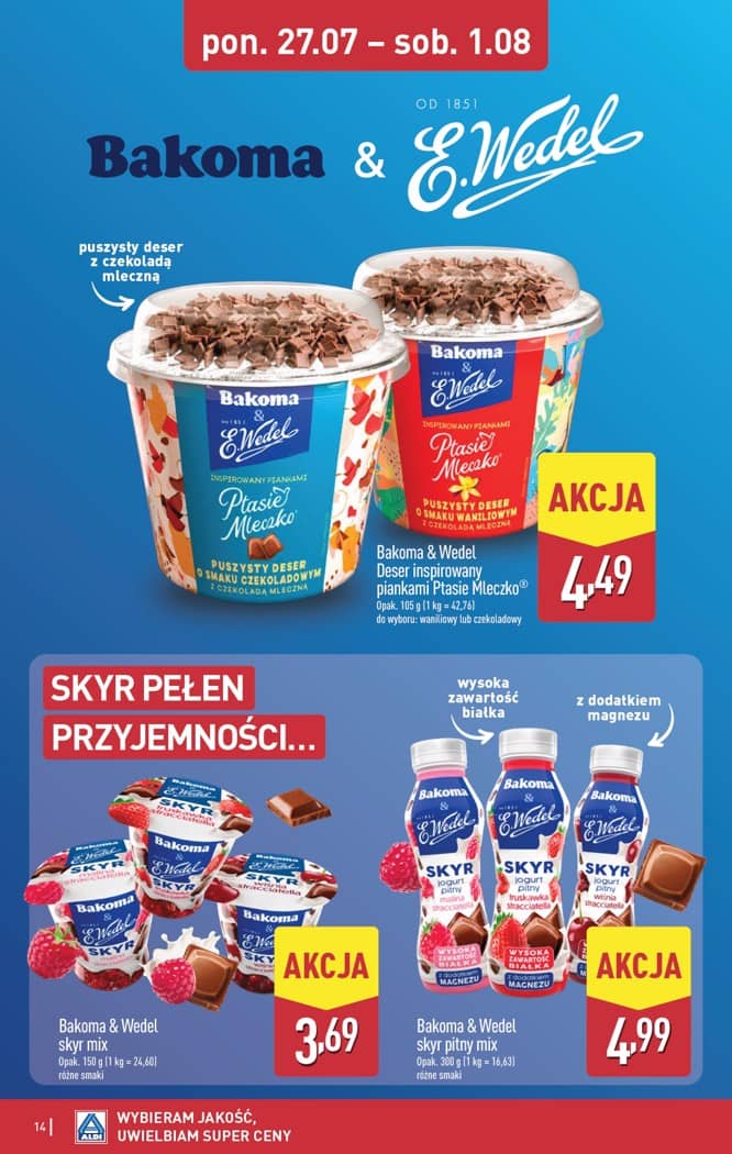 Aldi - Pełna oferta od poniedziałku 27.07 do soboty 1.08 14 puslapis