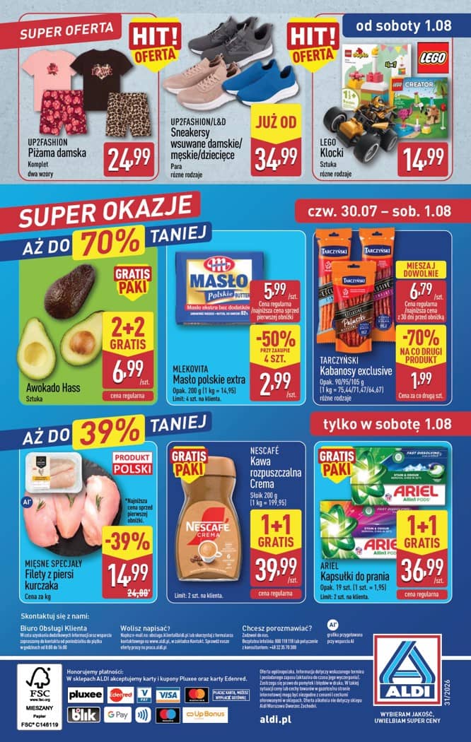 Aldi - Pełna oferta od poniedziałku 27.07 do soboty 1.08 42 puslapis