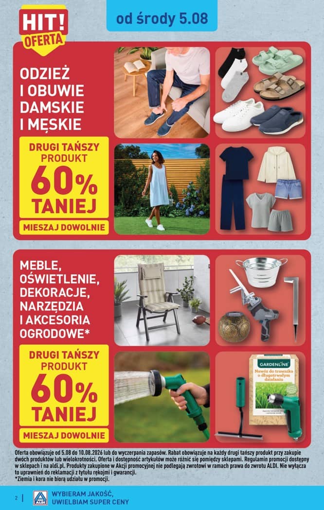 Aldi - Artykuły przemysłowe i tekstylia od środy 5.08 i od soboty 8.08 2 puslapis
