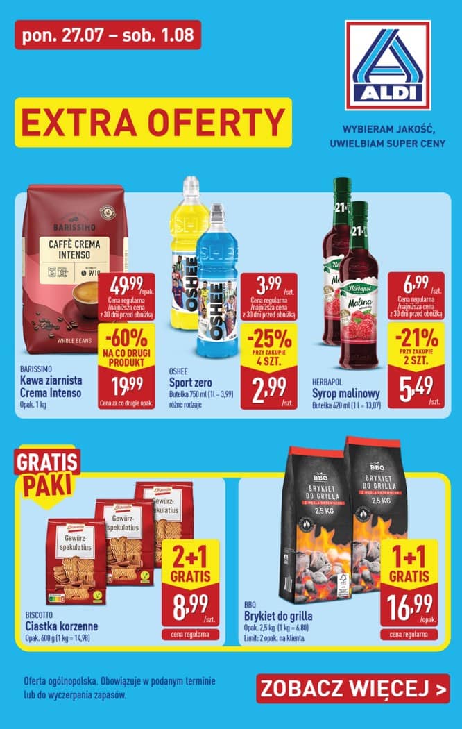 Aldi - Extra oferta od poniedziałku 27.07 do soboty 1.08 1 puslapis