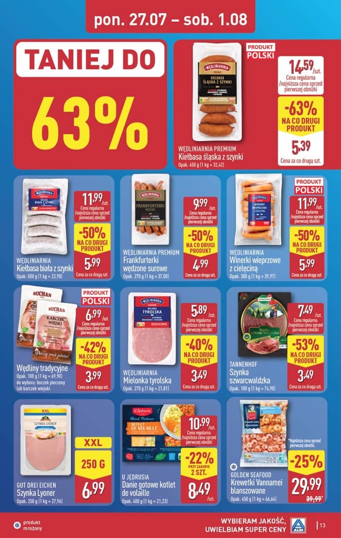 Aldi - Pełna oferta od poniedziałku 27.07 do soboty 1.08 13 puslapis