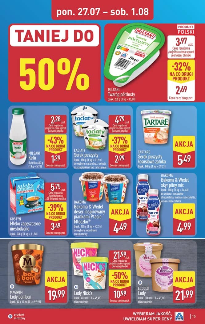 Aldi - Pełna oferta od poniedziałku 27.07 do soboty 1.08 15 puslapis