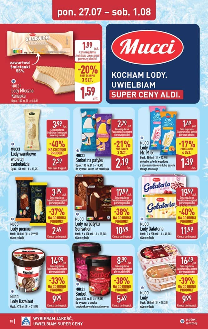 Aldi - Pełna oferta od poniedziałku 27.07 do soboty 1.08 18 puslapis