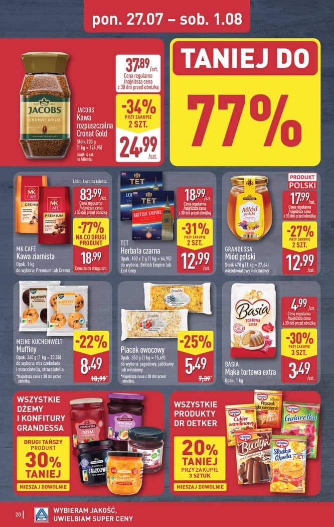 Aldi - Pełna oferta od poniedziałku 27.07 do soboty 1.08 20 puslapis