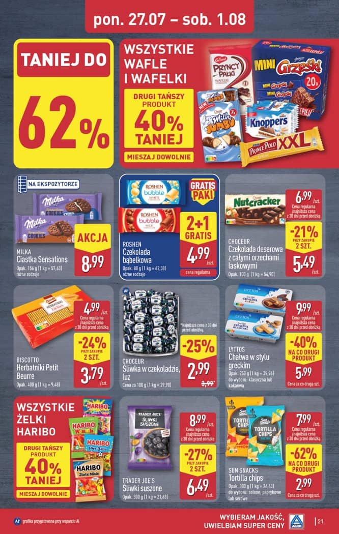 Aldi - Pełna oferta od poniedziałku 27.07 do soboty 1.08 21 puslapis