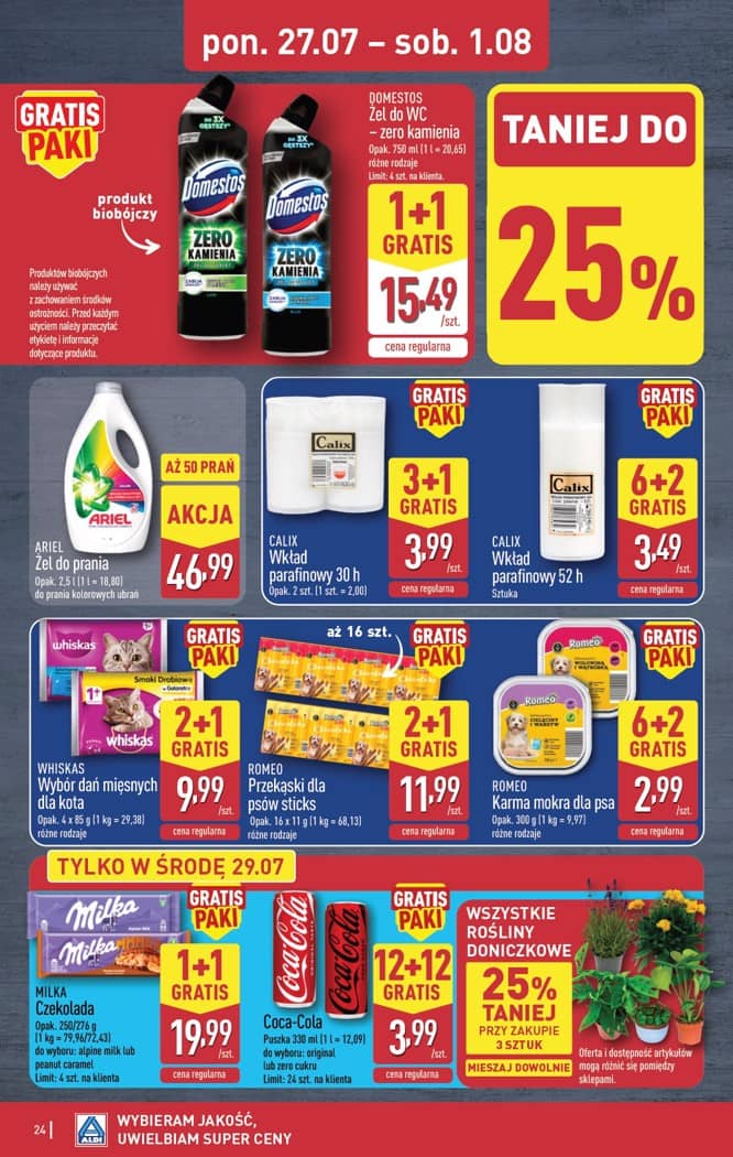 Aldi - Pełna oferta od poniedziałku 27.07 do soboty 1.08 24 puslapis