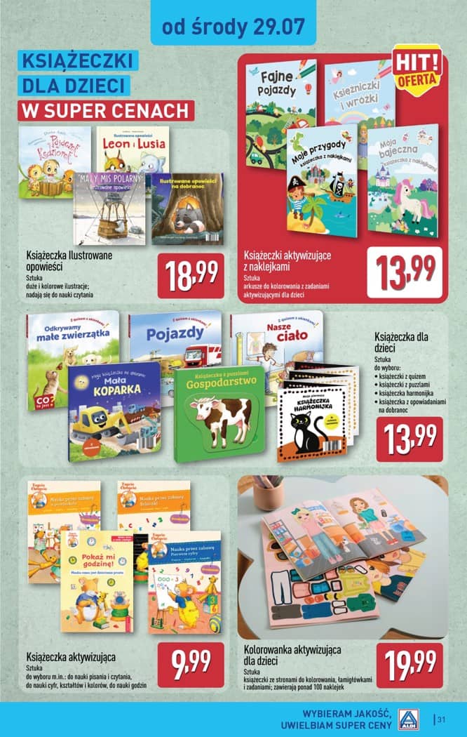 Aldi - Pełna oferta od poniedziałku 27.07 do soboty 1.08 31 puslapis
