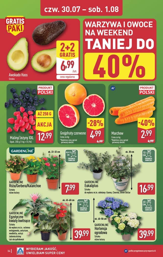 Aldi - Pełna oferta od poniedziałku 27.07 do soboty 1.08 34 puslapis
