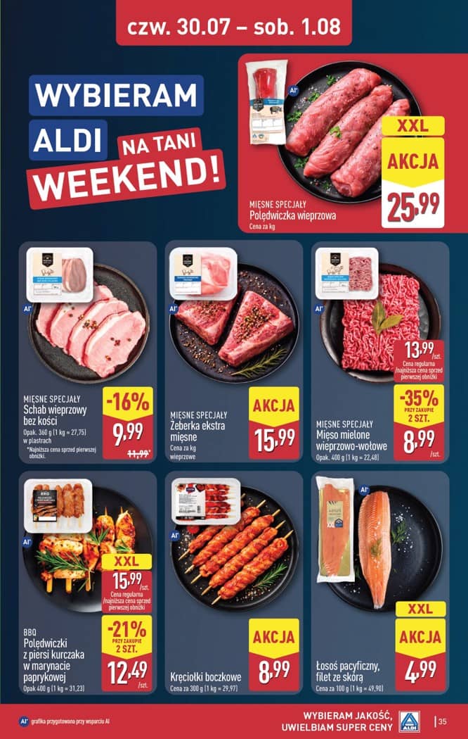Aldi - Pełna oferta od poniedziałku 27.07 do soboty 1.08 35 puslapis