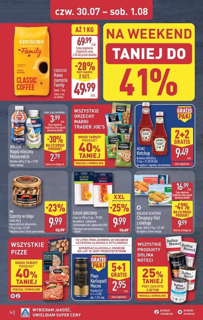 Aldi - Pełna oferta od poniedziałku 27.07 do soboty 1.08 36 puslapis