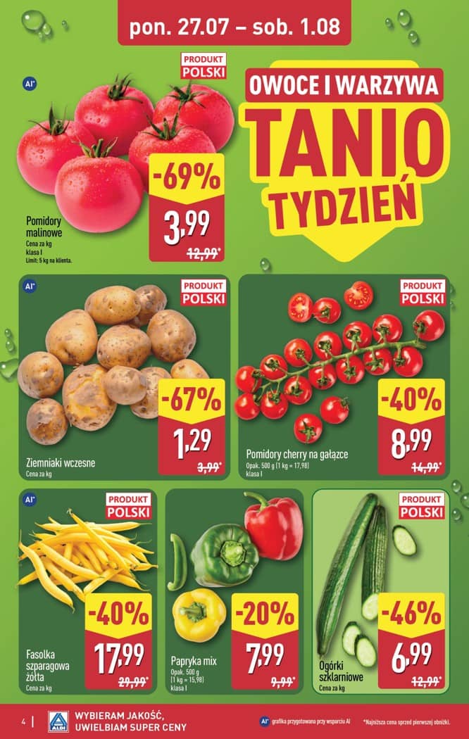Aldi - Pełna oferta od poniedziałku 27.07 do soboty 1.08 4 puslapis
