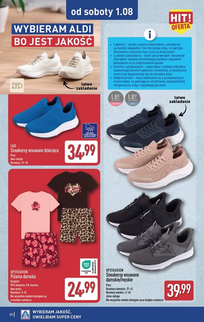Aldi - Pełna oferta od poniedziałku 27.07 do soboty 1.08 40 puslapis