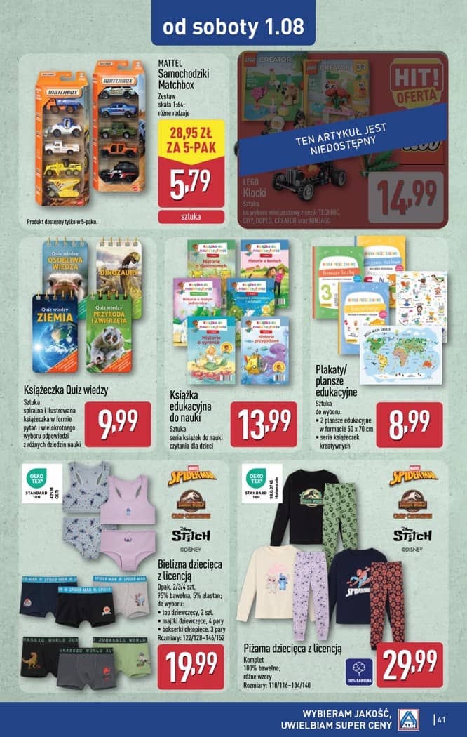 Aldi - Pełna oferta od poniedziałku 27.07 do soboty 1.08 41 puslapis