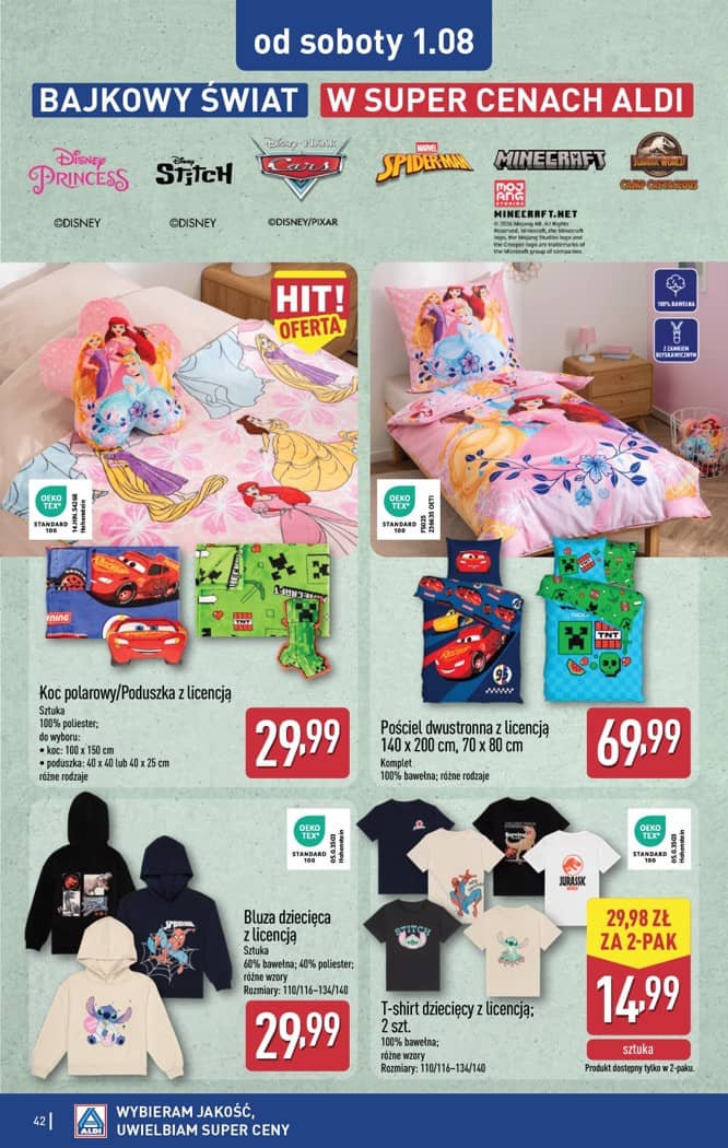 Aldi - Pełna oferta od poniedziałku 27.07 do soboty 1.08 42 puslapis