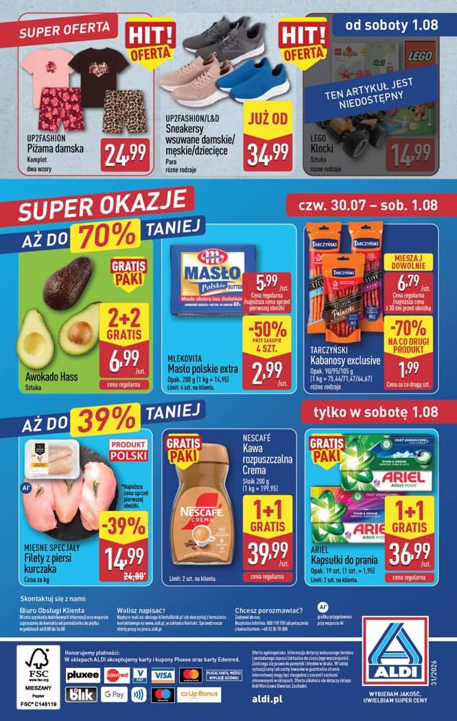 Aldi - Pełna oferta od poniedziałku 27.07 do soboty 1.08 43 puslapis