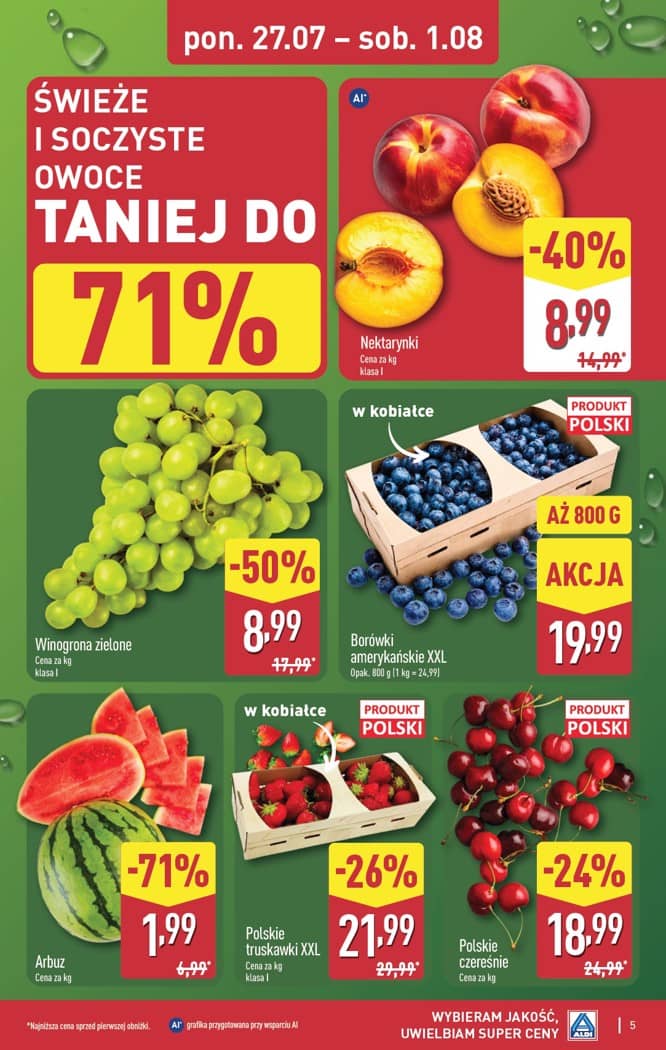 Aldi - Pełna oferta od poniedziałku 27.07 do soboty 1.08 5 puslapis