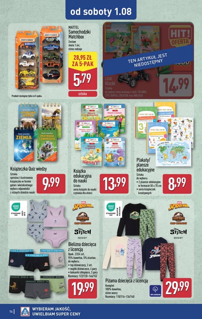 Aldi - Artykuły przemysłowe i tekstylia od środy 29.07 i od soboty 1.08 14 puslapis