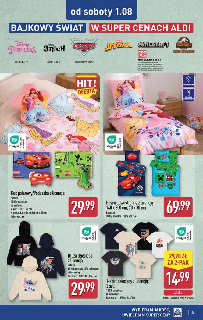 Aldi - Artykuły przemysłowe i tekstylia od środy 29.07 i od soboty 1.08 15 puslapis