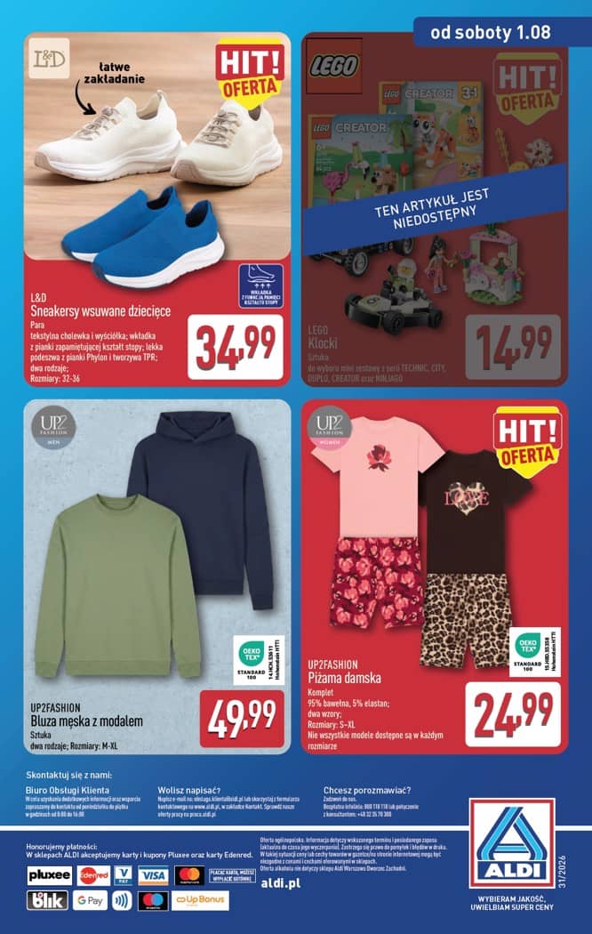 Aldi - Artykuły przemysłowe i tekstylia od środy 29.07 i od soboty 1.08 16 puslapis