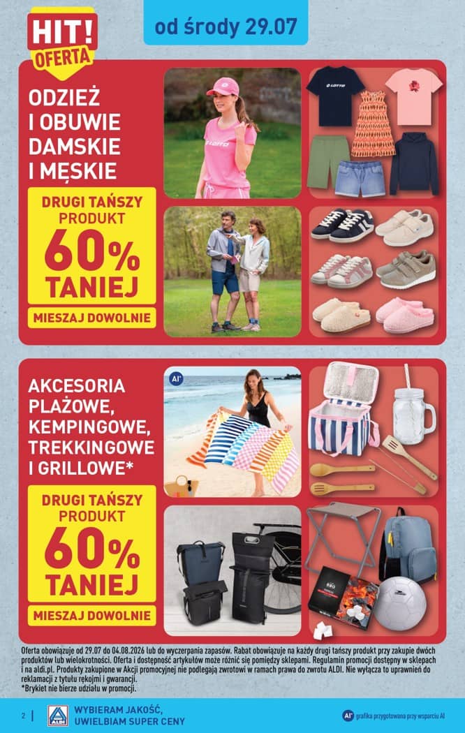 Aldi - Artykuły przemysłowe i tekstylia od środy 29.07 i od soboty 1.08 2 puslapis