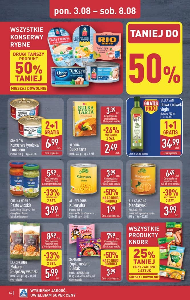 Aldi - Pełna oferta od poniedziałku 3.08 do soboty 8.08 14 puslapis