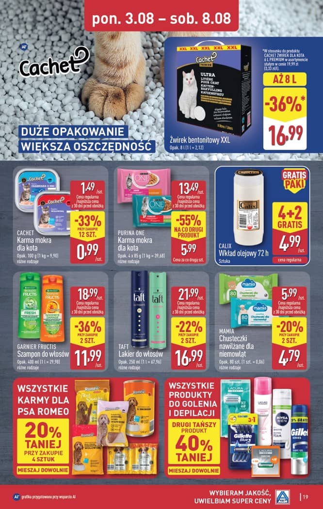 Aldi - Pełna oferta od poniedziałku 3.08 do soboty 8.08 19 puslapis