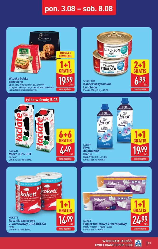 Aldi - Pełna oferta od poniedziałku 3.08 do soboty 8.08 23 puslapis