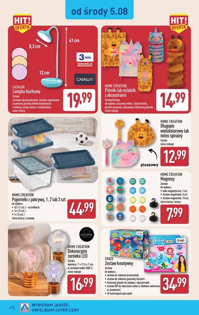 Aldi - Pełna oferta od poniedziałku 3.08 do soboty 8.08 30 puslapis