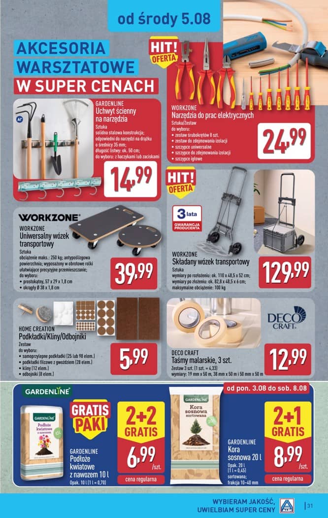 Aldi - Pełna oferta od poniedziałku 3.08 do soboty 8.08 31 puslapis