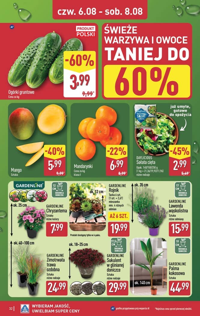 Aldi - Pełna oferta od poniedziałku 3.08 do soboty 8.08 32 puslapis