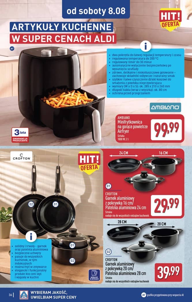 Aldi - Pełna oferta od poniedziałku 3.08 do soboty 8.08 36 puslapis